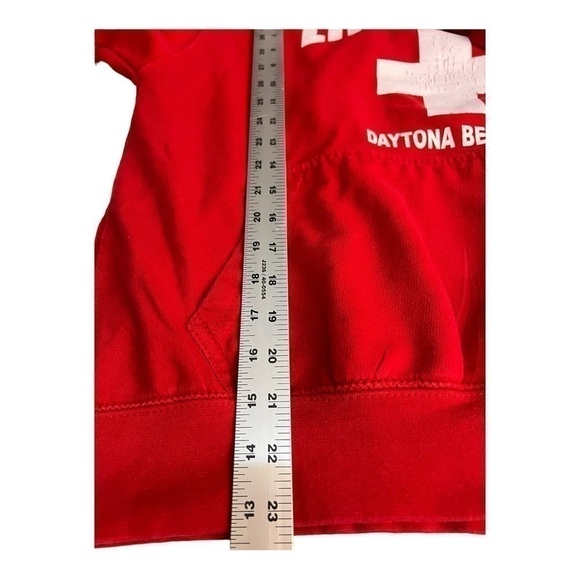Lifeguard+ Pullover Hoodie Red w White Lifeguard Logo Daytona Beach Fl Size Sm - Picture 6 of 6
